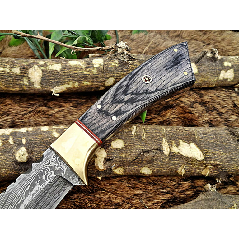 11 Long Hand Forged Damascus Steel Full Tang Blade Skinning Knife