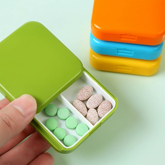Pill Organizer Box, Moisture-Proof and Portable Design with Removable Containers, Airtight and Lightproof for Travel, Daily Medication, and Small Item Storage