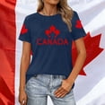 thumbnail image 2 of Gyexs T-Shirt Graphique Patriotique pour Femmes, Tenue d'Été Décontractée, Confortable, Manches Courtes, Col Rond (Marine et P), 2 of 4