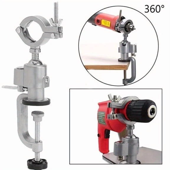 360°Table Swivel Vise Woodworking Grinder Tool Accessory Electric Drill Stand Holder Multifunctional Aluminium Alloy Bracket Use