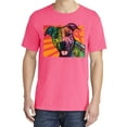 thumbnail image 2 of Wild Bobby,Cute Smiling Neon Pitbull Dog Breed Dog Lover Garment-Dyed Washed Look Short Sleeve Tees, Neon Pink, 2XL, 2 of 3