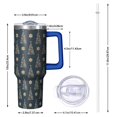 thumbnail image 2 of Dark Blue Christmas Tree Pattern Tumbler with Handle and Lid,40oz Double Wall Vacuum Insulated Tumbler,Cups Gift for Women and Men, 2 of 7