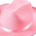 thumbnail image 6 of Segolike Western Wear Cowboy Hat and Bandanna Square Hair Scarf Big Brim Cap Cowgirl Hat for Adults Women and Men Performance Camping Cosplay , Pink, 6 of 7