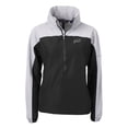thumbnail image 2 of Women's Cutter & Buck Black Buffalo Bills Charter Eco Recycled Half-Zip Hoodie Anorak Jacket, 2 of 3