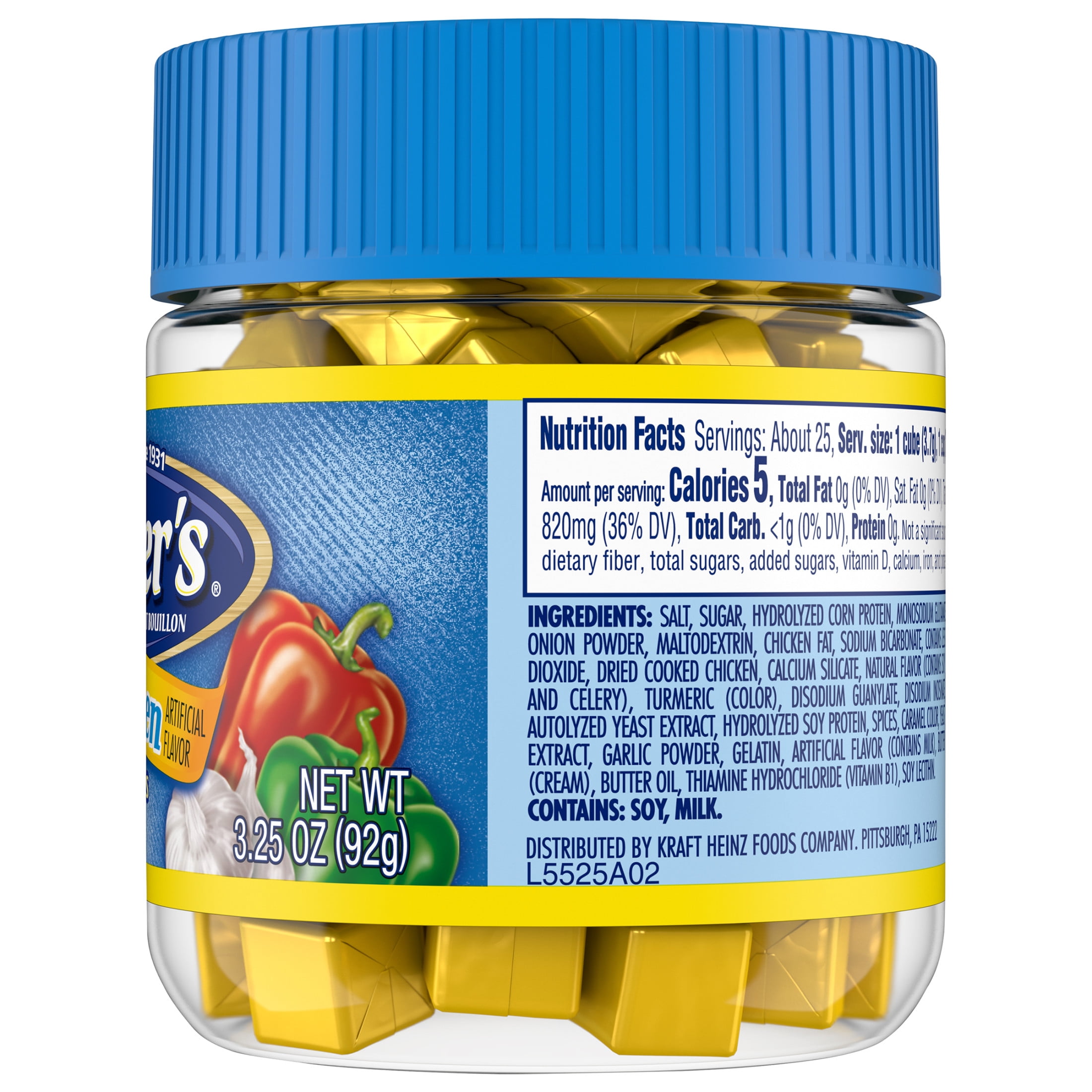 Wyler's Instant Bouillon Chicken Flavored Cubes, 3.25 oz Jar