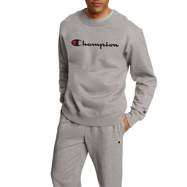Champion Men's and Big Men's Powerblend Logo Crewneck Sweatshirt, up to ...