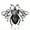 Black, variant on Rhinestone Bee Brooch Enamel Pin Antique Fashion Insect Brooches-black