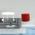 thumbnail image 2 of Mesa Auxiliar De Acrílico Transparente Con Reposapiés Redondo Tipo Otomana Para Sala De Estar, Dormitorio, Oficina, Habitación Infantil O Apartamento. Fácil Montaje., 2 of 8