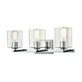 thumbnail image 4 of Millennium Lighting 929 Lighting 3 Light Bathroom Vanity Fixture with Clear Glass Shades Brushed Nickel Nickel Brushed, 4 of 5