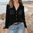 thumbnail image 5 of Purcolt Velvet Tops for Women Sequin Womens Sparkly Shirts Blouses Button Down Long Sleeve Top Festival Luxury Outfits, 5 of 9