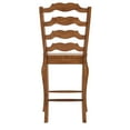 thumbnail image 5 of Weston Home Farmhouse Vintage French Ladder Back Solid Wood Counter Height Chair, Set of 2, Oak, 5 of 8