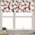 thumbnail image 3 of Ambesonne Fruit Valance & Curtain, Cherry Fruit Pattern, 55"x24", White Vermilion Green, 3 of 6