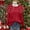 Red, variant on Sweatshirt for Women Fashion Winter Irregular Sleeve Crewneck Pullover Solid Casual Loose Fit Oversized Ladies Shirts Green S