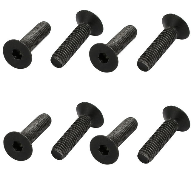 Unique Bargains 8pcs M5x20mm Flat Countersunk Head Hex Socket Left Hand Thread Bolt DIN7991