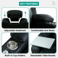 thumbnail image 5 of Naomi Home Chicago  Adult Air Leather Loveseats with Wireless Charging , USB Port and Built-In Speakers , Black, 5 of 17