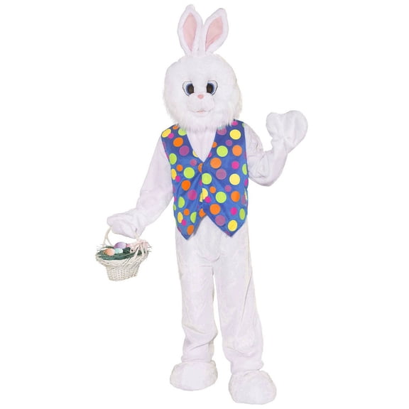Rubies Easter Funny Bunny Mascot Costume for Adults, Unisex One Size Fits Most