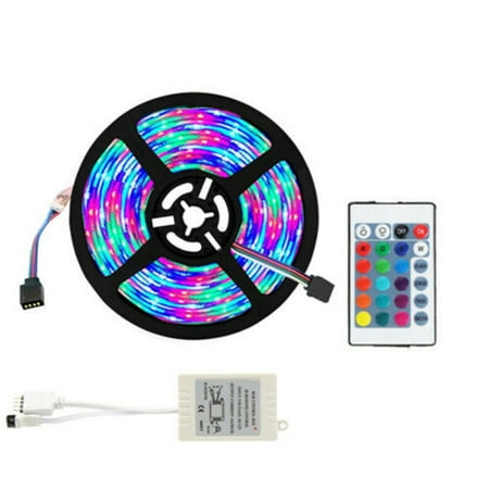 

Led Strips With Remote Controller Color Changing Tape Light With 12V Adapter For Bedroom Room Kitchen Bar