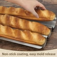 thumbnail image 6 of Mirdinner Baguette Bread Pan Set, 3 Loaves Non-Stick French Bread Pan, Baguette Baking Pan with Bread Lame, Home Baking Tools Kit for Homemade Bread, 10.6"x15" Perforated Baguette Tray, Silver, 6 of 8
