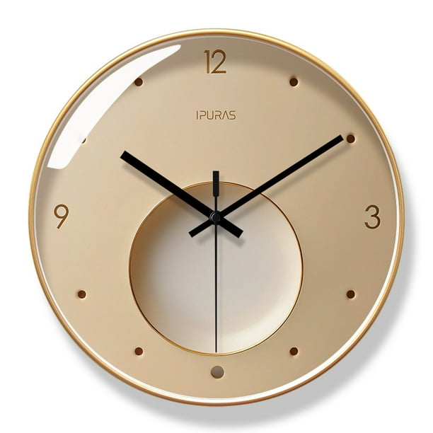 Reloj de pared moderno, lujoso, silencioso, no hace tictac, 30 cm, plástico