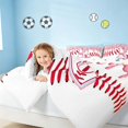 thumbnail image 3 of Manfei Kawaii Baseball Twin Comforter Sets, Girls Personalized Initial L Bedding Set, Pink Light Blue L, Polka Dots Reversible 2pcs 1 Comforter and 1 Pillowcase, 3 of 6