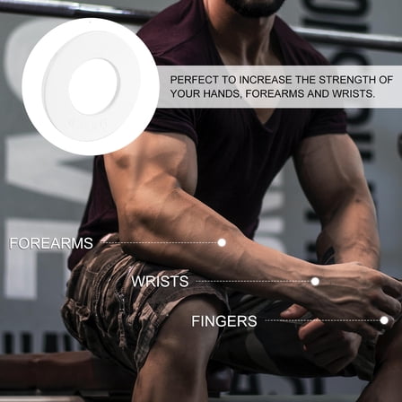 ifundom 45 lb White Iron Barbell Plate with Grips and Finish for Fitness and Weightlifting