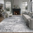 thumbnail image 1 of BERTHMEER 9'x12' Area Rugs for Living Room Bedroom Dining Room Office Farmhouse Kitchen Abstract Distressed Contemporary Modern Machine Washable Large Indoor Rugs Carpets, Gray, 1 of 6