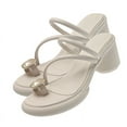 thumbnail image 4 of Sandalias De Tacón Alto,Sandalias Con Anillo Para El Dedo Sandalias De Moda Para Mujer Vintage Zapatillas De Tacón Alto Lograr Más, 4 of 12