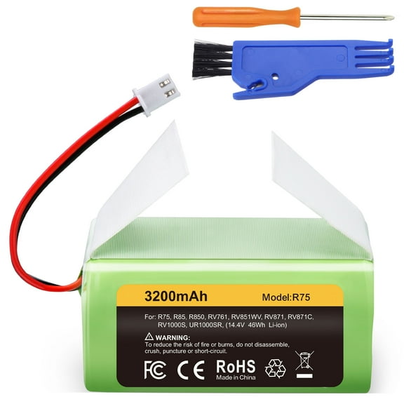3.2Ah 14.4V Battery Replace RVBAT850 for Shark Ion Robot R75 RV761 RV850C RV771 RV1000S Vacuum Cleaners