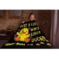 thumbnail image 5 of Girl Loves Ducks Custom Throw Blanket with Your Text Personalized Blankets Best Gifts for Family, Friends 40"x30" Extra Small for Pets, 5 of 6