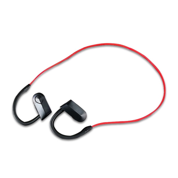 Methold Auricular Auricular inalámbrico en la oreja Auricular deportivo estéreo compatible con Bluetooth Auricular recargable, negro Cables de audio/vídeo Rojo