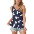 thumbnail image 3 of Airmenty Women's Summer Sleeveless V-Neck T-Shirt Casual Tank Tops Basic Blouse Shirts, 3 of 5