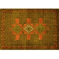 thumbnail image 1 of Ahgly Company Indoor Rectangle Persian Yellow Traditional Area Rugs, 2' x 4', 1 of 4
