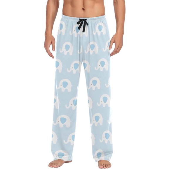 GZHJMY Elephant Pajama Pants for Men, Lounge Pants Lightweight Men Pajama Bottoms with Drawstring Pockets, Christmas New Year Birthday Gifts, X-Large