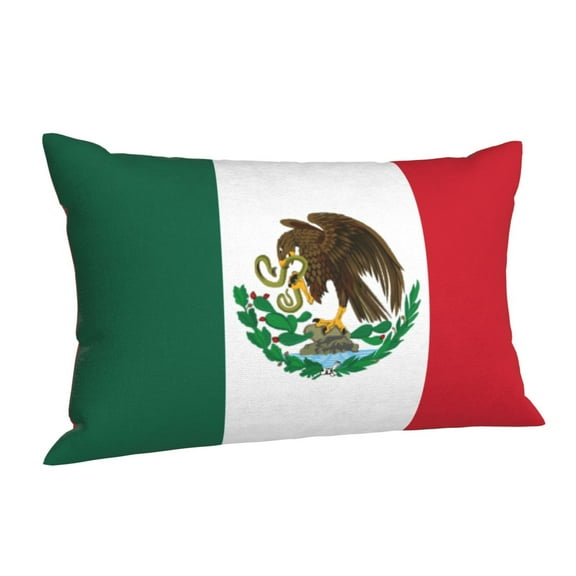 Hidden Zipper Pillowcases Mexico-Flag Lumbar Pillow Case Decorative Pillow Cases Bed Cushion Covers 20"x30"