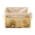 thumbnail image 6 of Vintage Floral Fabric Storage Basket Lined Rectangular Foldable Home Organizer Bin, 6 of 7