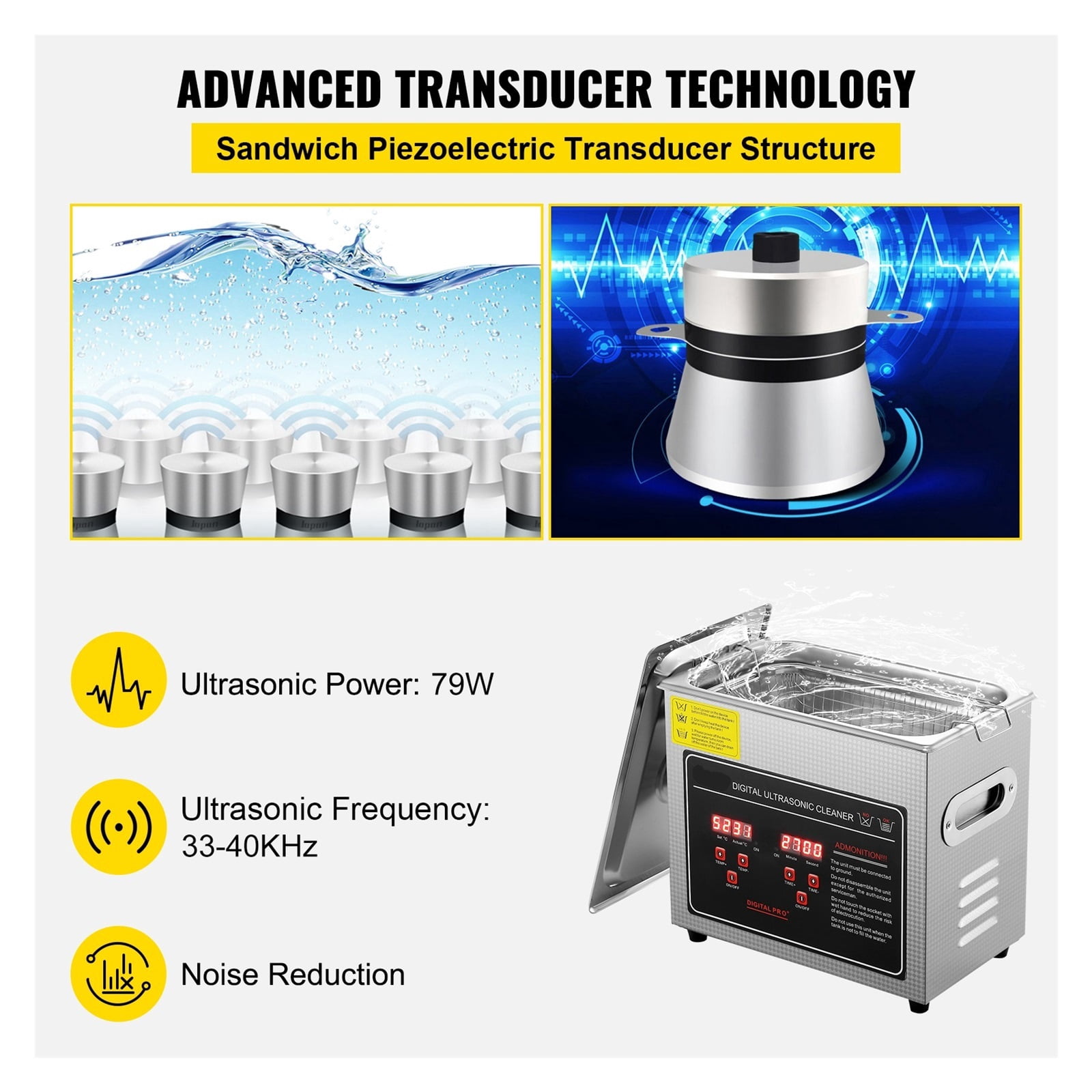 2L 3L 6L 10L 22L 30L Ultrasonic Cleaner Stainless Steel Portable Heated Cleaning Washing Machine Ultrasound Home Appliance