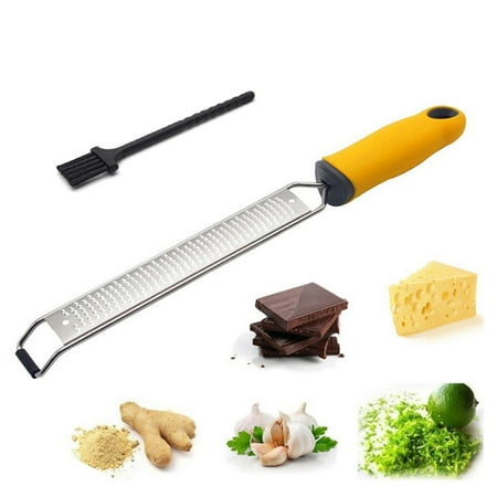 

Multi-Functional Stainless Steel Grater&Zester for Chocolates Cheese Lemons Ginger A Cleaning Brush Included