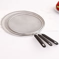 thumbnail image 3 of HEMOTON HOMEMAXS 3pcs Fine Mesh Grease Oil Splatter Guard with Handle Stainless Steel Screen Guard, 3 of 6