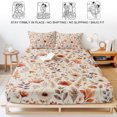 thumbnail image 5 of King Size Fitted Sheet Set - Fall Flowers 3 Piece Bedding Sets 16" Deep Pocket Fitted Sheet with 2 Pillowcases, Farmhouse Retro Budding Nature Floral Branch Brushed Microfiber Hotel Luxury Bed Sheets, 5 of 9