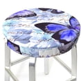 thumbnail image 3 of Lsque Butterflies Round Bar chair cushion covers Velvet Fabric Premium Comfort Protects from Scratches and Stains for 14-17 Inch Chair- 12 inch, 3 of 7
