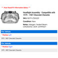 thumbnail image 2 of Headlight Assembly - Compatible with 1979 - 1987 Chevy Chevette 1980 1981 1982 1983 1984 1985 1986, 2 of 2