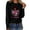 Black, variant on Tarmeek Breast Cancer Shirts Tops for Women/Long Sleeve Shirts/Crewneck Shirt/Sweatshirt/Hoodie with Blessed Breast Cancer Pink Ribbon/Breast Cancer Awareness Breast Cancer Survivor Gifts for Women
