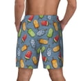 thumbnail image 2 of Lsque Mens Swim Trunks Fruit Ice Cream Pattern - Bathing Suit Compression Liner - Beach Swim Shorts Swimwear - (S-3XL) - Stretch Quick Dry -Large, 2 of 9