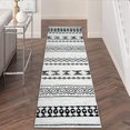 thumbnail image 1 of 2' x 8' Moroccan Boho Geometric Area Rug - Non-Shedding Machine Washable Non Slip Foldable Distressed Tribal Carpet for Living Room Bedroom Dining Room Entryway Home Office, 1 of 6