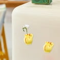 thumbnail image 4 of Mini Ceramic Magnetic Refrigerator Vase Set Small Flower Pot with Strong Magnet for Fridge Door Decoration and Small Space Living Cute Ornament for Dried or Fresh Flowers, 4 of 6