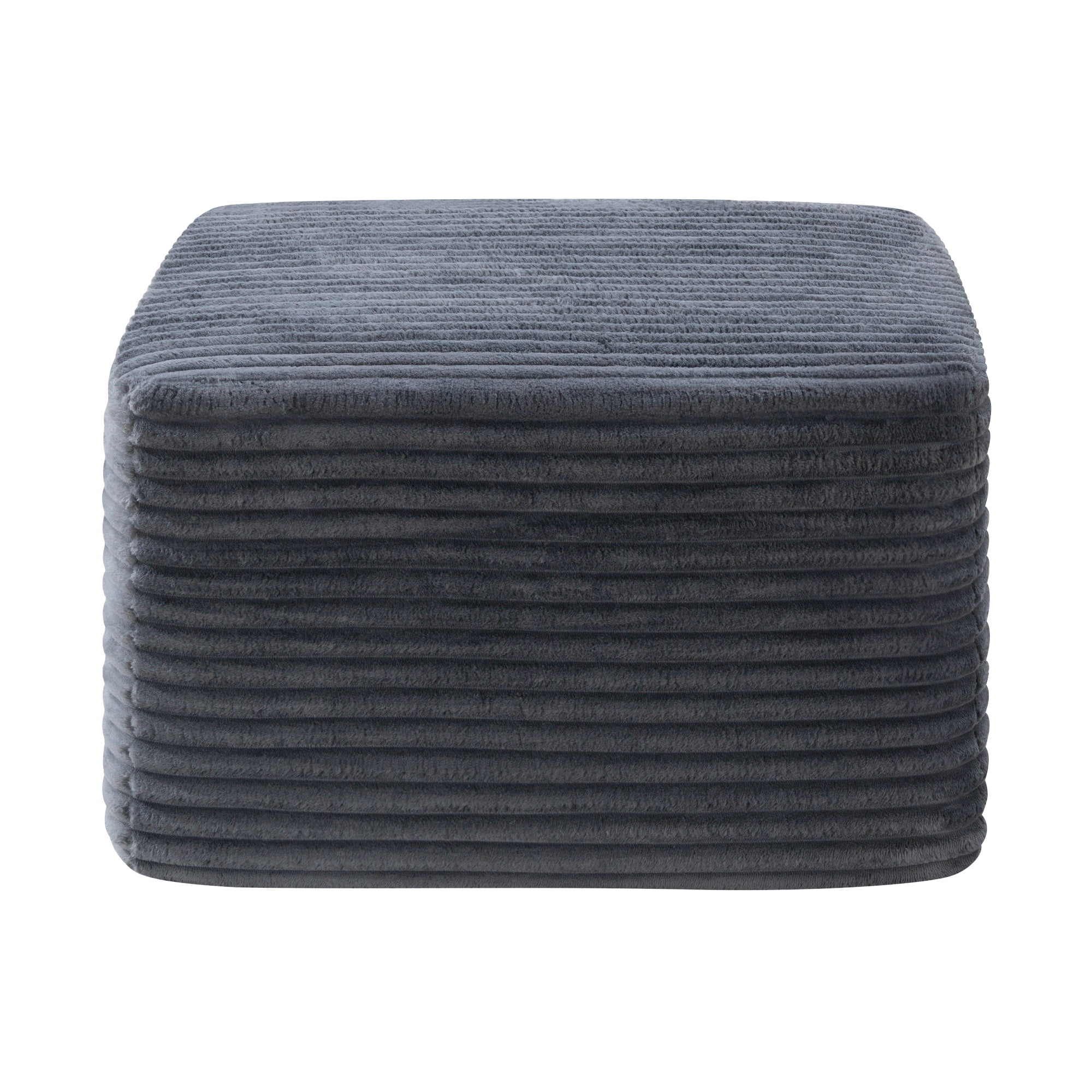 Plush Boneless Ottoman,Upholstered Cloud Couches Footrest Ottoman for Boneless Couch for Living Room, Grey