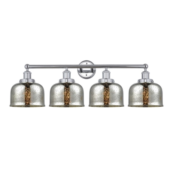 616-4W-PC-G78 Innovations Lighting Bell - 4 Light Bath Vanity In Industrial Style-10 Inches Tall and 33.5 Inches Wide-Polished Chrome Finish-Mercury