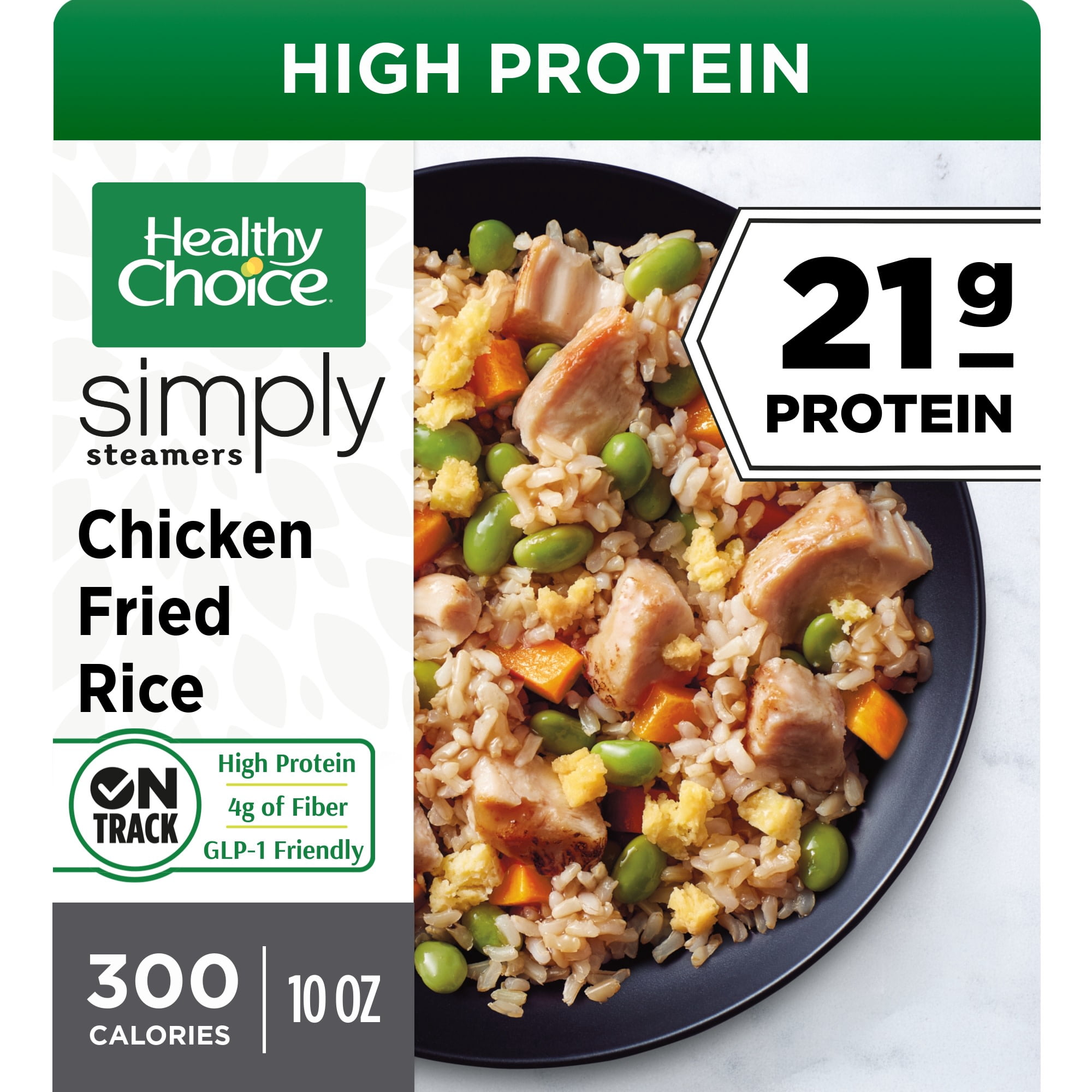 Healthy Choice Simply Steamers Chicken Fried Rice, High Protein Frozen Meal, 10 oz. Bowl