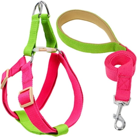 LINLIN Dog Harness Leash Set, Adjustable Heavy Duty No Pull Halter Harnesses with Strong Handle for Small Puppies/Dogs