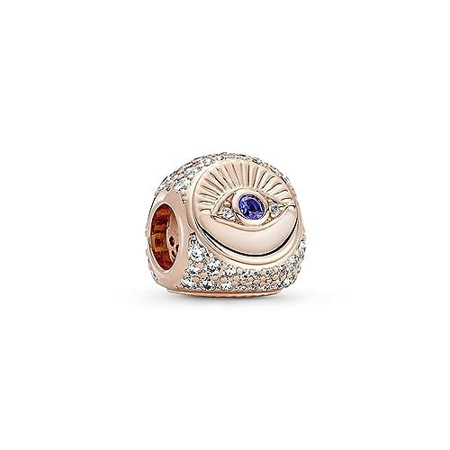 Pandora Hamsa All-seeing Eye & Feather Three-sided Charm